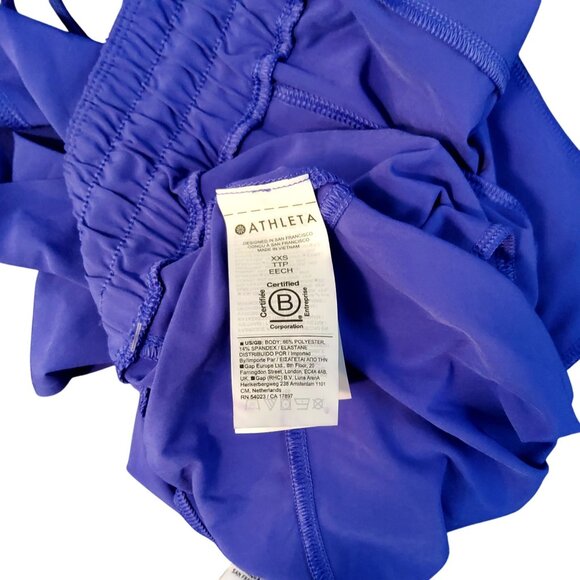 Athleta Womens Two Side Pockets For Convenience X-Small Blue Athletic Shorts - Picture 4 of 8